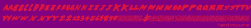 Brohugs Font – Red Fonts on Purple Background