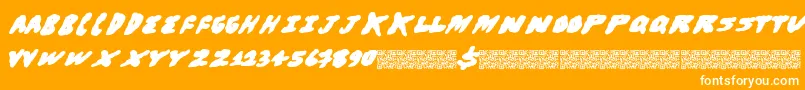 Brohugs Font – White Fonts on Orange Background