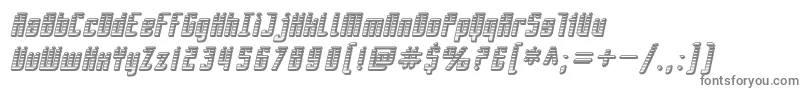 フォントSfPiezolectricSfxOblique – 白い背景に灰色の文字