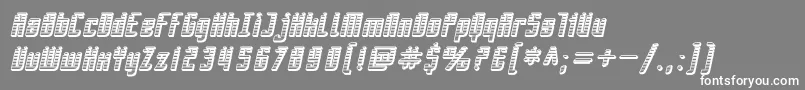 SfPiezolectricSfxOblique Font – White Fonts on Gray Background