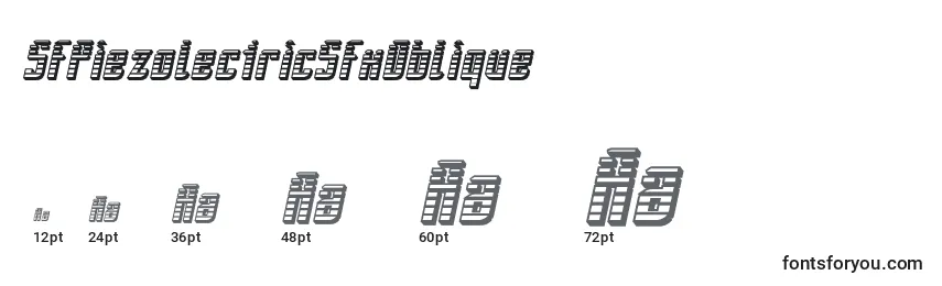 SfPiezolectricSfxOblique Font Sizes