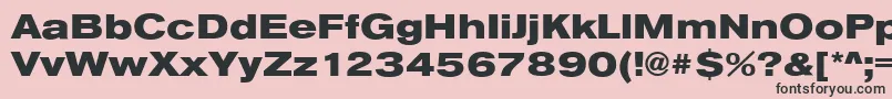 Шрифт AnconaExHeavyRegular – чёрные шрифты на розовом фоне