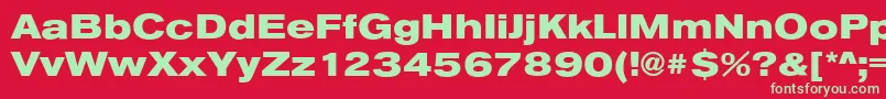 AnconaExHeavyRegular Font – Green Fonts on Red Background