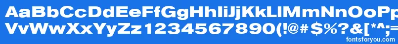 AnconaExHeavyRegular Font – White Fonts on Blue Background