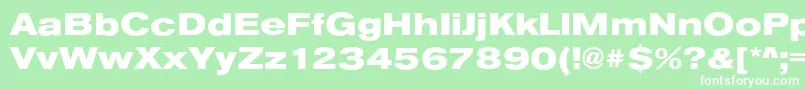 フォントAnconaExHeavyRegular – 緑の背景に白い文字