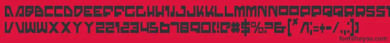 Trajiac Font – Black Fonts on Red Background