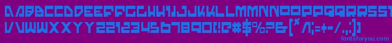 Trajiac Font – Blue Fonts on Purple Background