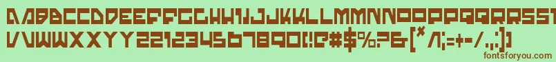 Trajiac Font – Brown Fonts on Green Background