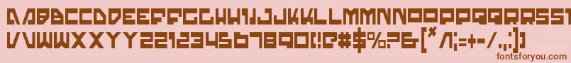 Trajiac Font – Brown Fonts on Pink Background