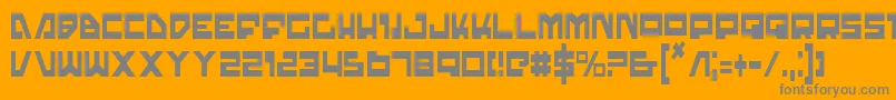 Trajiac Font – Gray Fonts on Orange Background