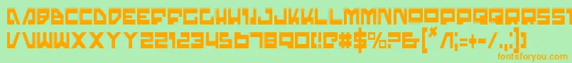 Trajiac Font – Orange Fonts on Green Background