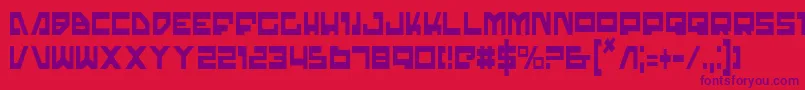Trajiac Font – Purple Fonts on Red Background