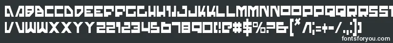 フォントTrajiac – 黒い背景に白い文字