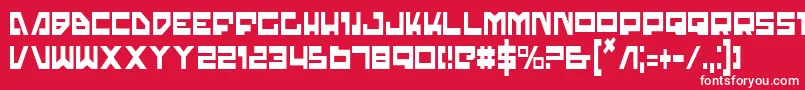 Trajiac Font – White Fonts on Red Background