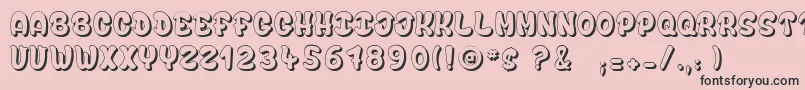 BubbleSoap Font – Black Fonts on Pink Background