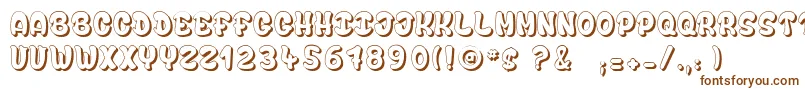 Шрифт BubbleSoap – коричневые шрифты на белом фоне