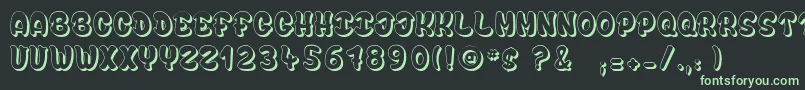 BubbleSoap Font – Green Fonts on Black Background