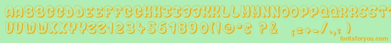 BubbleSoap Font – Orange Fonts on Green Background