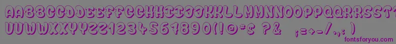 BubbleSoap-Schriftart – Violette Schriften auf grauem Hintergrund