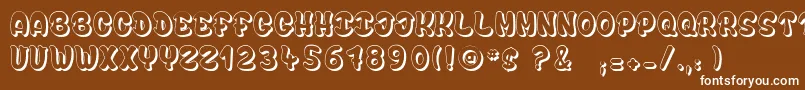 BubbleSoap Font – White Fonts on Brown Background