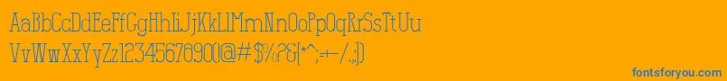 Salamandre Font – Blue Fonts on Orange Background
