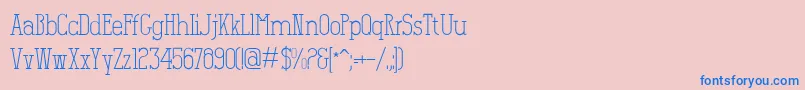 Salamandre Font – Blue Fonts on Pink Background