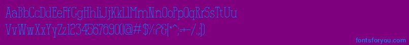 Salamandre Font – Blue Fonts on Purple Background