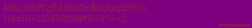 Salamandre Font – Brown Fonts on Purple Background