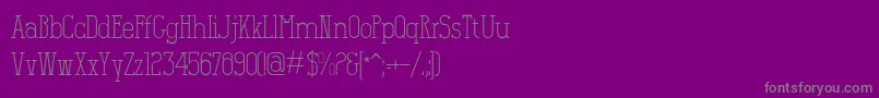 フォントSalamandre – 紫の背景に灰色の文字