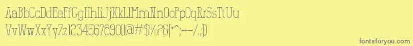 Salamandre Font – Gray Fonts on Yellow Background