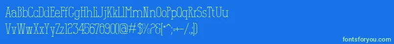 Salamandre Font – Green Fonts on Blue Background