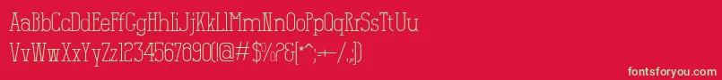 Salamandre Font – Green Fonts on Red Background