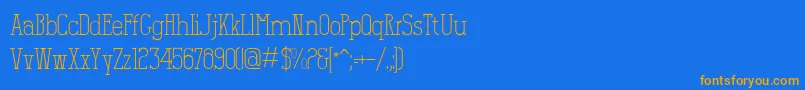 Salamandre Font – Orange Fonts on Blue Background