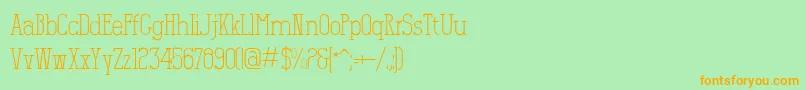 Salamandre Font – Orange Fonts on Green Background