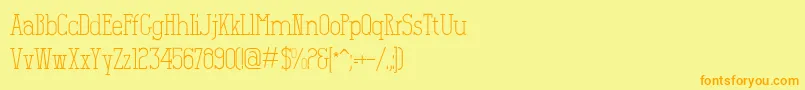 Salamandre Font – Orange Fonts on Yellow Background