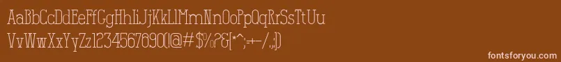 Salamandre Font – Pink Fonts on Brown Background