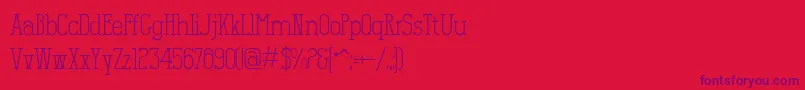 Salamandre Font – Purple Fonts on Red Background