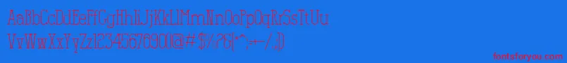 Salamandre Font – Red Fonts on Blue Background