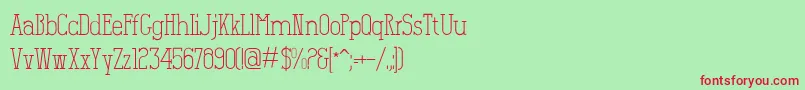 Salamandre Font – Red Fonts on Green Background