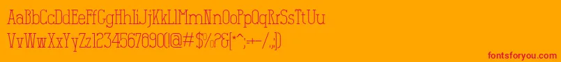 Salamandre-Schriftart – Rote Schriften auf orangefarbenem Hintergrund