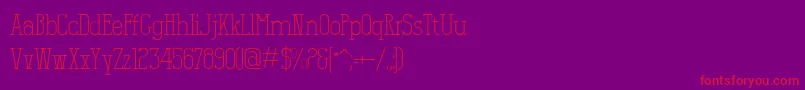 Salamandre Font – Red Fonts on Purple Background