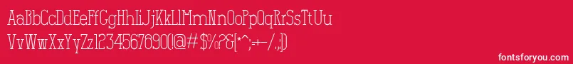 Salamandre Font – White Fonts on Red Background