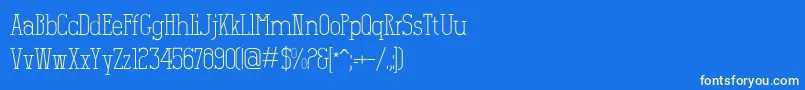 Salamandre Font – Yellow Fonts on Blue Background