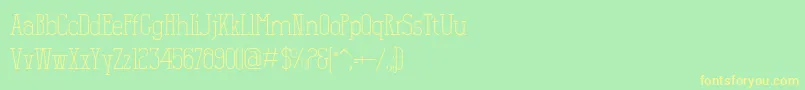 Salamandre Font – Yellow Fonts on Green Background