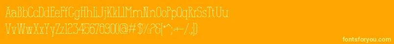 Salamandre Font – Yellow Fonts on Orange Background