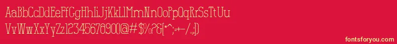 Salamandre Font – Yellow Fonts on Red Background