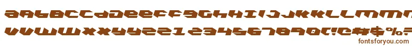Czcionka KubrickCondensedLeftalic – brązowe czcionki na białym tle