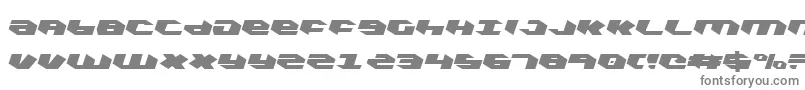 KubrickCondensedLeftalic-fontti – harmaat kirjasimet valkoisella taustalla