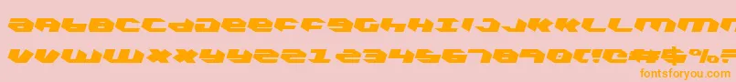 KubrickCondensedLeftalic Font – Orange Fonts on Pink Background