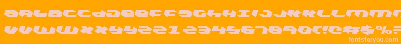 KubrickCondensedLeftalic Font – Pink Fonts on Orange Background